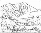 Mountain Coloring Pages Print Color Kids sketch template