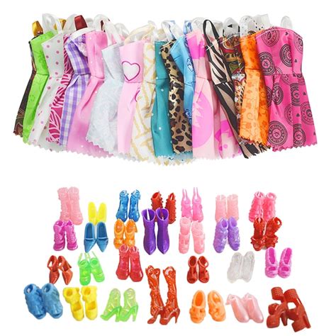 20 item doll accessories 10 pcs doll clothes random 10 pairs doll shoes