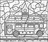 London Bus Coloring Number Pages Color Printable Printables Numbers Hard Kids Coloritbynumbers Vehicles Activities Colouring Sheets Preschool Choose Board sketch template