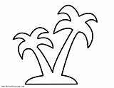 Palm Tree Coloring Pages Outline Printable Outlined Drawing Color Kids Adults Print Paintingvalley sketch template