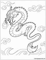Dragon Chinese Coloring Pages Color Online sketch template