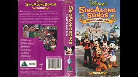 sing  songs disneyland fun  uk vhs youtube