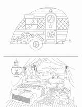 Caravan sketch template