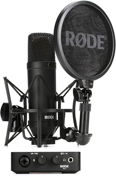 rode complete studio kit wai  audio interface nt microphone sm