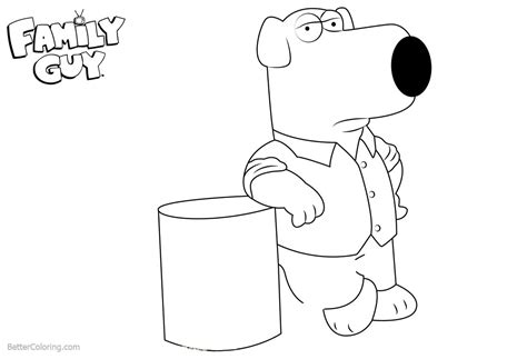 family guy coloring pages brian griffin  printable coloring pages