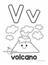 Volcano Easypeasylearners Peasy Learners sketch template