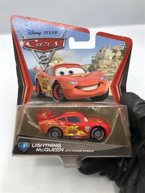 Disney Pixar Cars 2 Lightning Mcqueen Diecast Car Racing Wheels 3 1 55