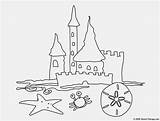 Coloring Pages Castle Beach Sand Color Simple Sandcastle Kids Clipart Drawing Disney Easy Printable Colouring Summer Sheet Toys Sheets Designlooter sketch template