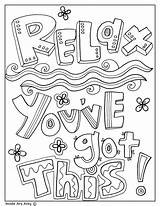 Educational Mindfulness Encouragement Encouraging Relax Affirmation Classroomdoodles Worksheets Enjo Youve sketch template