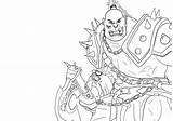 Warcraft Coloring Orc Kleurplaten Ausdrucken Horde Designlooter Mewarn11 48kb 520px Colorplate sketch template