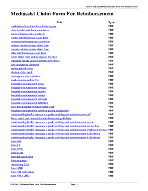 mediassist reimbursement claim form filled sample fill