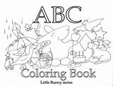 Coloring Abc Book Cover Pages Printable Pdf Alphabet Letter Printablee Bunny Little Above Via Preschool sketch template