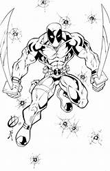 Deadpool Coloring Pages Printable Kids sketch template