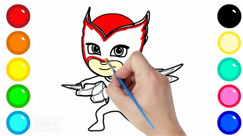 pj masks owlette coloring pages transform youtube