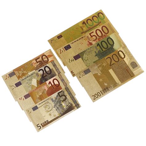 stksset nep  nep geld euro ticket euro nep bankbiljet goudfolie euro euro bankbiljet