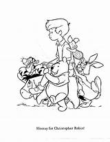 Pooh Coloring Winnie Pages Robin Christopher Classic Getcolorings Color Printable sketch template