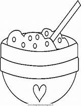 Coloring Porridge Bowl Template sketch template