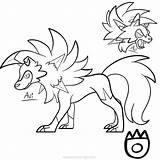 Lycanroc Xcolorings sketch template