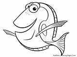 Coloring Fish Pages Nemo Finding Dory Printable Printables Realistic sketch template