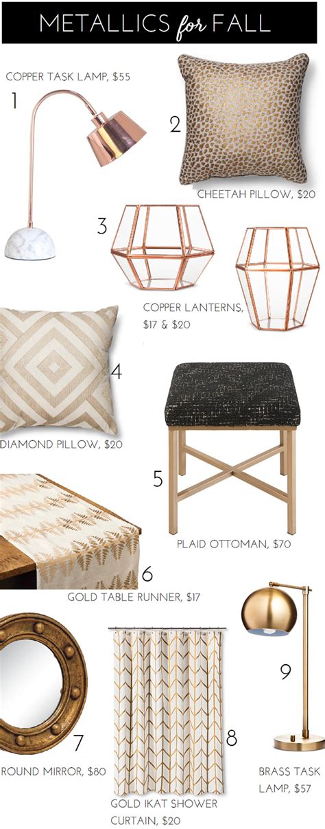 neutral side  fall decorating  metallics