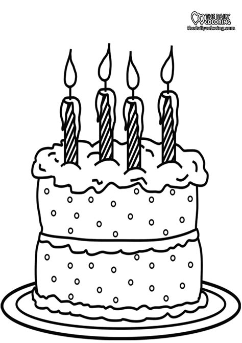 cake coloring pages  daily coloring