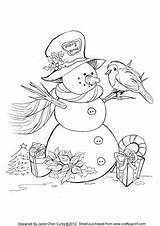 Christmas Stamps Digital Snowman Coloring Pages Robin Colouring Digi Making Card Cute Animal Cat Cards Bird Stamping Hug Wishlist Add sketch template