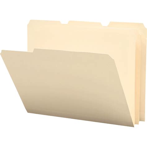 smead poly file folder  cut tab letter size manila   pack