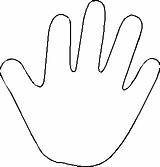 Hand Template Printable Outline Clipart Handprint Kids Pattern Child Blank Hands Right Print Gif Cliparts Templates Childs Library Kid Cut sketch template