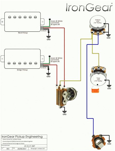 wiring diagram  electric bass guitar