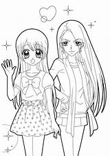Coloring Anime Pages Girl Cute Girls Manga Two Printable Teenagers Pdf Farm Color Very Getcolorings Print Getdrawings Easy Colorings Choose sketch template