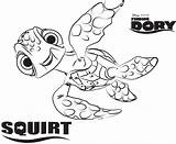 Dory Coloring Finding Nemo Pages Squirt Disney Drawing Kids Turtle Colouring Printable Para Colorir Color Tartaruga Book Crush Sea Sheet sketch template