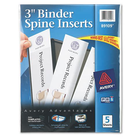 binder spine inserts ontimesuppliescom