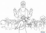 Nanak Guru Villages Two Sikhnet Stories Color sketch template