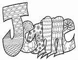 Coloring Pages Printable Jeanne Name sketch template