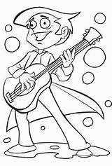 Coloring Flute Pages Guitar Printable Getcolorings Colouring Online Kids Playing Boy sketch template