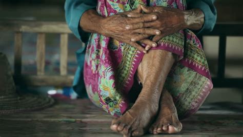 Feet Of Older Asian Women Stock Footage Video 100
