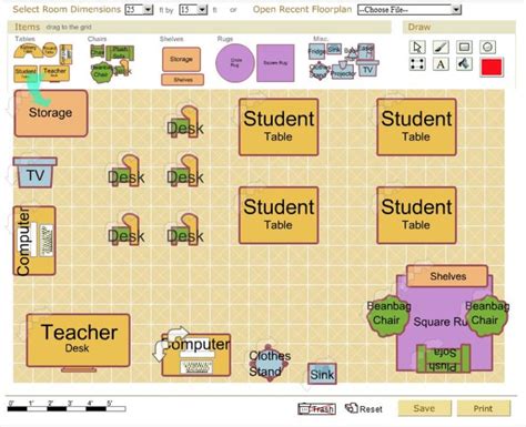 create  classroom floor plan  classroom architect  techie teacher