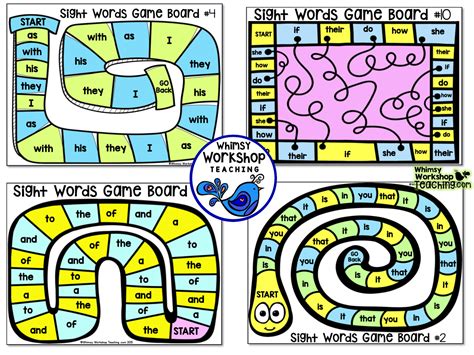 sight words board games whimsy workshop teaching