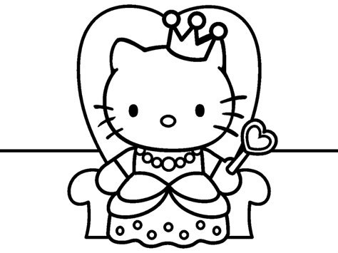 kitty princess coloring page coloring pages