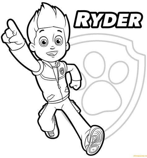 paw patrol ryder  coloring page  coloring pages