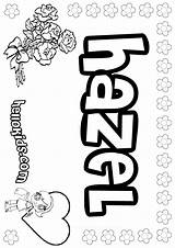 Hazel Coloring Pages Name Printable Levesque Hellokids Template sketch template