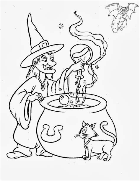 imageslistcom halloween witches  coloring part