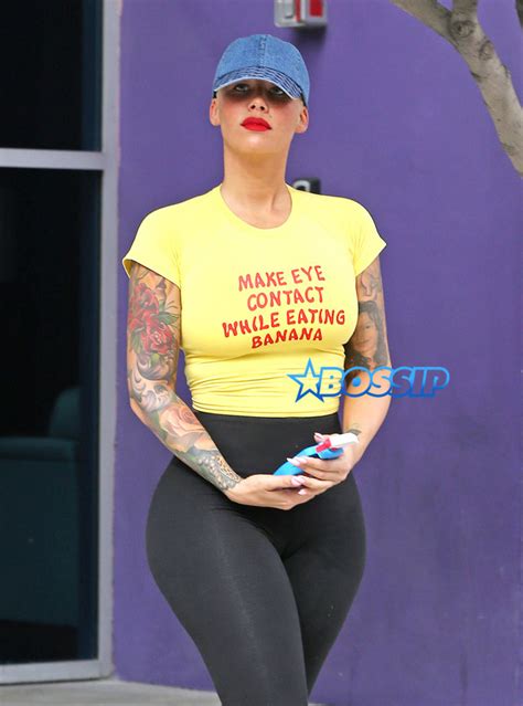 amber rose hits gym to workout curves bossip
