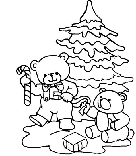 teddy bear happy christmas coloring pages  kids  printable