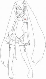 Miku Hatsune sketch template