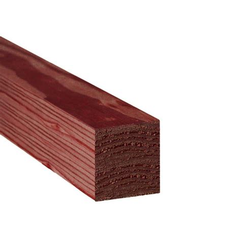 4 In X 4 In X 8 Ft 2 Ground Contact Syp Redwood Tone Pressure