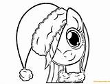 Pony Little Christmas Pages Coloring Color Playing Printable sketch template