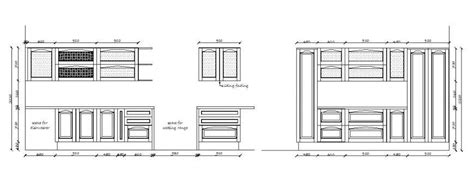 Dynamic Kitchen Cabinet Elevation Cad Drawing Details Dwg File Cadbull