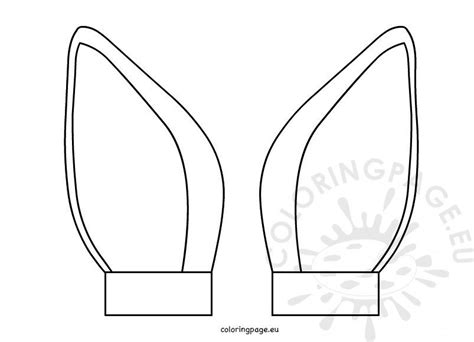 printable cat ear template cut  coloring page