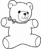 Bear Teddy Coloring Cute Pages sketch template
